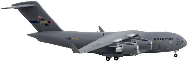 Alt view image 5 of 6 - Boeing C-17 Globemaster III Transport Aircraft Gray "Gemini Macs" Series 1/400 Diecast Model Airplane by GeminiJets