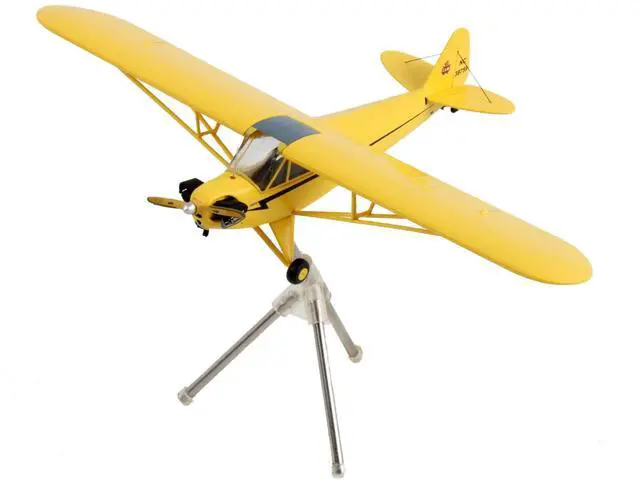 Alt view image 7 of 8 - Piper J-3 Cub Light Aircraft Yellow w/Black Stripes "Gemini General Aviation" Series 1/72 Diecast Model Airplane by GeminiJets