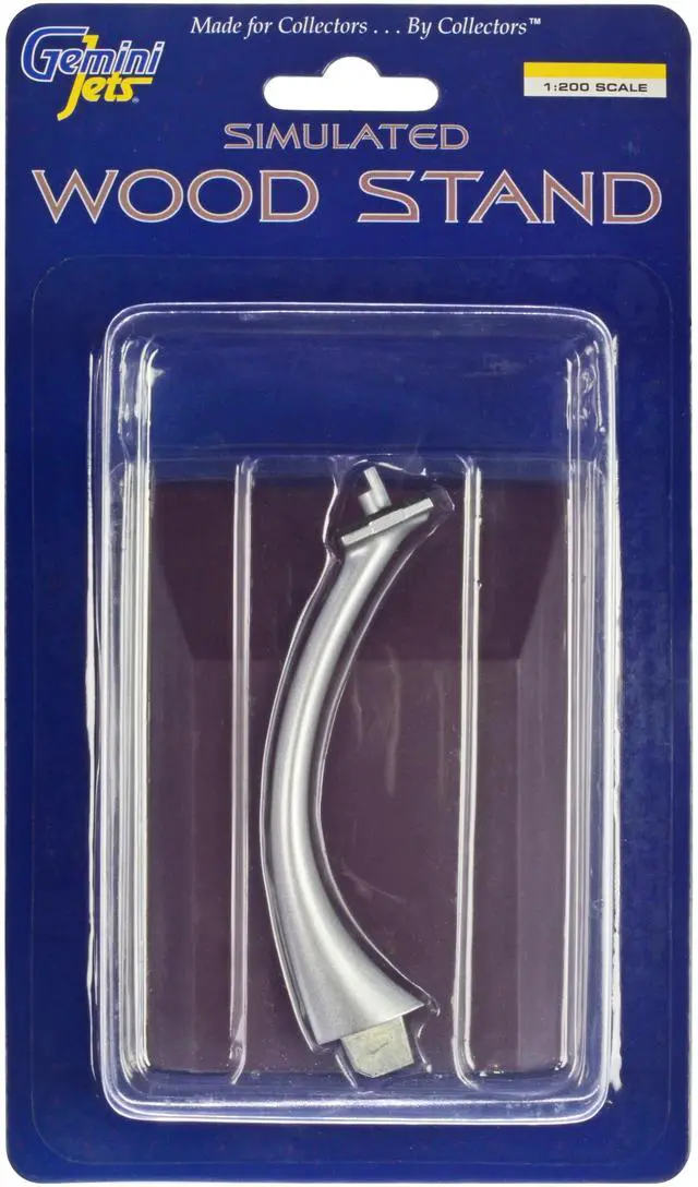 Alt view image 4 of 6 - Simulated Wood Display Stand (Medium Size) for 1/200 Scale Models by GeminiJets