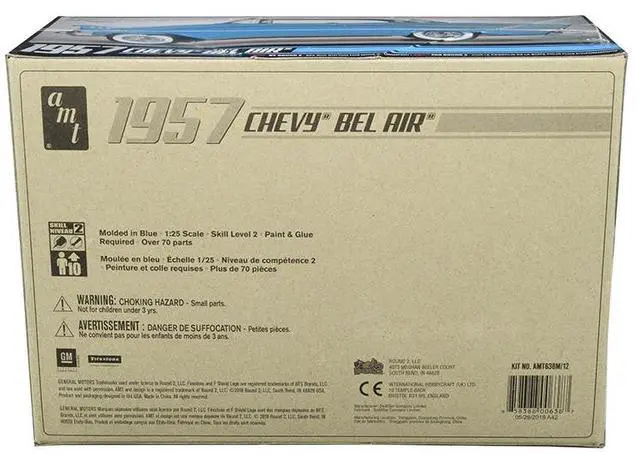 Alt view image 20 of 20 - 1957 Chevy Bel Air 1/25 Scale Plastic Model Kit AMT