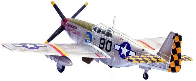 Alt view image 7 of 8 - North American P-51B Mustang Aircraft "Sweet Clara II" (1944) United States Army Air Forces 1/72 Diecast Model by Legion