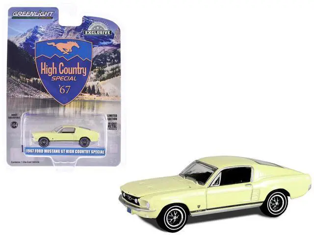 Alt view image 4 of 6 - 1967 Ford Mustang GT Fastback "High Country Special" Aspen Gold "Hobby Exclusive" Series 1/64 Diecast Model Car by Greenlight
