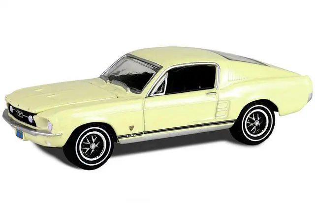 Alt view image 5 of 6 - 1967 Ford Mustang GT Fastback "High Country Special" Aspen Gold "Hobby Exclusive" Series 1/64 Diecast Model Car by Greenlight