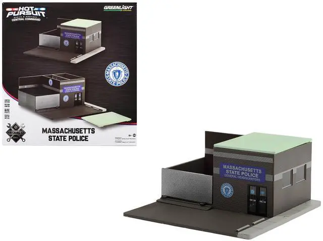 Alt view image 4 of 6 - Massachusetts State Police General Headquarters Diorama "Mechanic's Corner" Series 10 for 1/64 Scale Models by Greenlight