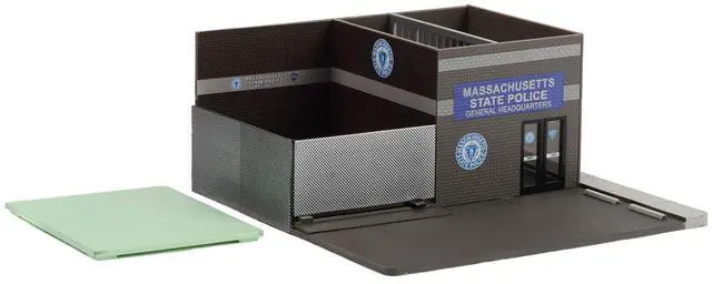 Alt view image 6 of 6 - Massachusetts State Police General Headquarters Diorama "Mechanic's Corner" Series 10 for 1/64 Scale Models by Greenlight