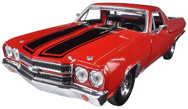 Alt view image 5 of 6 - Motormax 79347RD 1970 Chevrolet El Camino SS 396 Diecast Model Car for Scale 1-24, Red