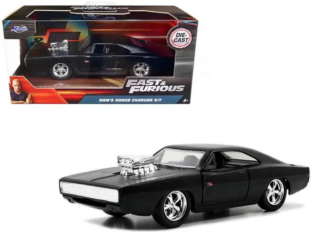 Alt view image 9 of 12 - Dom's Dodge Charger R/T Matt Black "Fast & Furious" Movie 1/32 Diecast Model Car by Jada