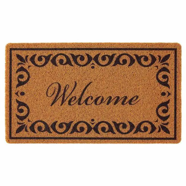 Main image of VEVOR Door Mat Faux Coir Welcome Doormat for Outdoor Entrance Non-Slip Backing