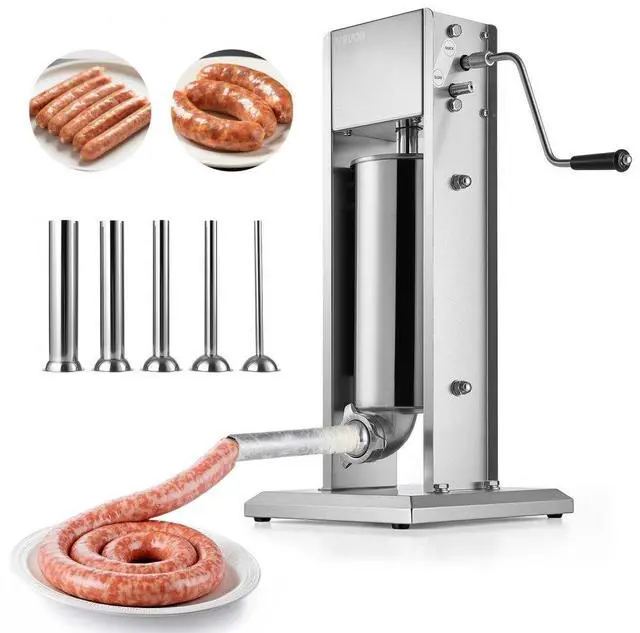 Main image of VEVOR Manual Sausage Stuffer 11 LBS / 5 L with 5 Tubes for Commercial & Home