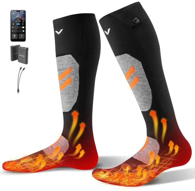 Main image of VEVOR Electric Heated Socks 5000mAh M Size Rechargeable Heated Socks for Hunting