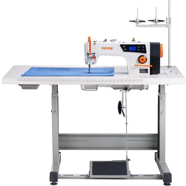 Main image of Industrial Lockstitch Sewing Machine Lockstitch 550W Servo Motor and Table Stand