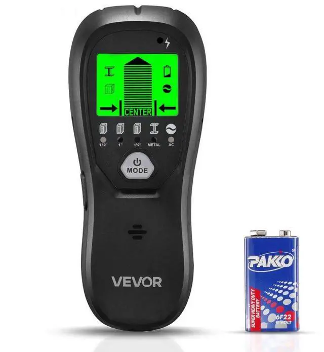 Main image of VEVOR Stud Finder Wall Scanner 5 in 1 Electronic Wall Stud Detector LCD Black