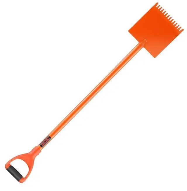 Main image of VEVOR Shingle Shovel 1 Pack D-Grip Handle Roof Ripper Steel Lightweight Orange