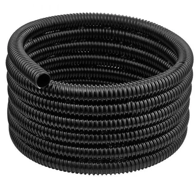 Main image of VEVOR 21 ft Corrugated Pond Tubing 1 in ID Flexible PVC Hose Drain Pipe 1 Pcs