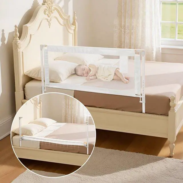Main image of VEVOR Toddler Bed Rail Adjustable Height Portable Baby Beds Guard Rail 1 Piece