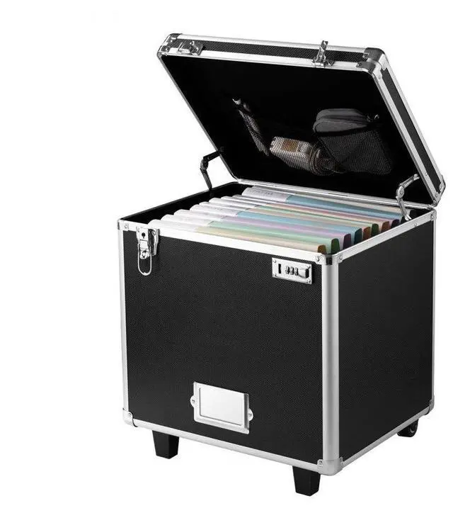 Main image of VEVOR Rolling File Storage Box Locking Mobile Business Case with Handle