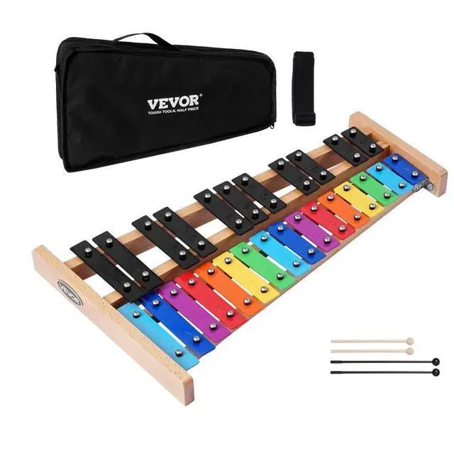 Main image of VEVOR Glockenspiel Xylophone 27 Notes Percussion Instrument with Colorful Keys