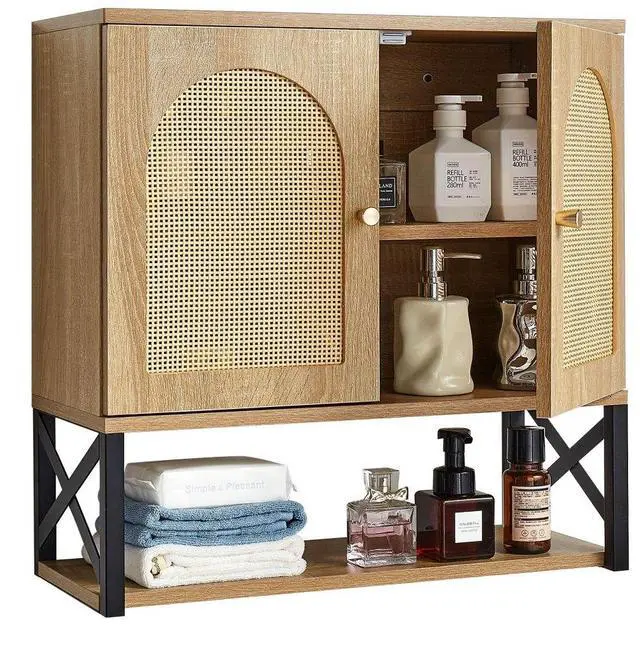 Main image of VEVOR Bathroom Wall Cabinet Over Toilet Medicine Cabinet with 2 Doors & Shelves