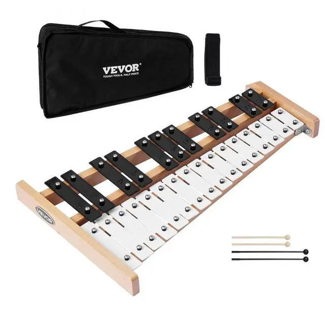 Main image of VEVOR Glockenspiel Xylophone 27 Notes Percussion Instrument with Metal Keys
