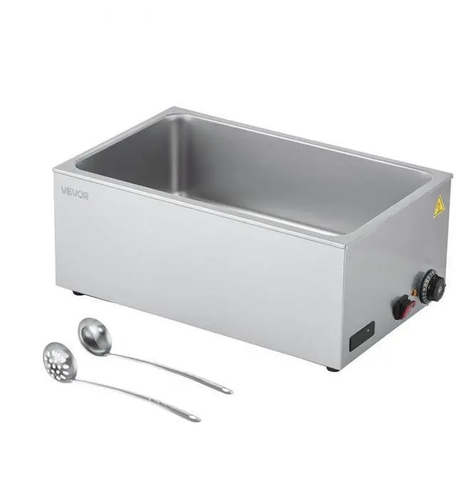 Main image of VEVOR Commercial Food Warmer Countertop Buffet Bain Marie 1200W Steam Table