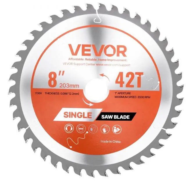 Main image of VEVOR Circular Saw Blade Wood Cutting Blade for Circular Saw 8 inch 42 Teeth