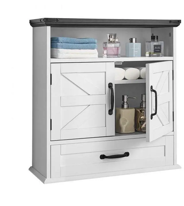 Main image of VEVOR Bathroom Wall Cabinet Storage Medicine Cabinet 2 Doors & Shelves & Drawer