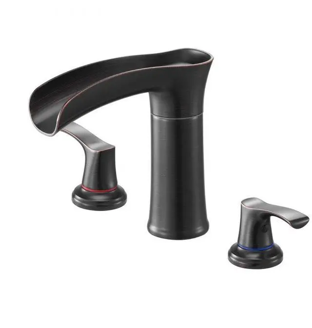 Main image of VEVOR Roman Tub Faucet 3 Hole Zinc Alloy Waterfall Bathtub Faucet with 2 Handles