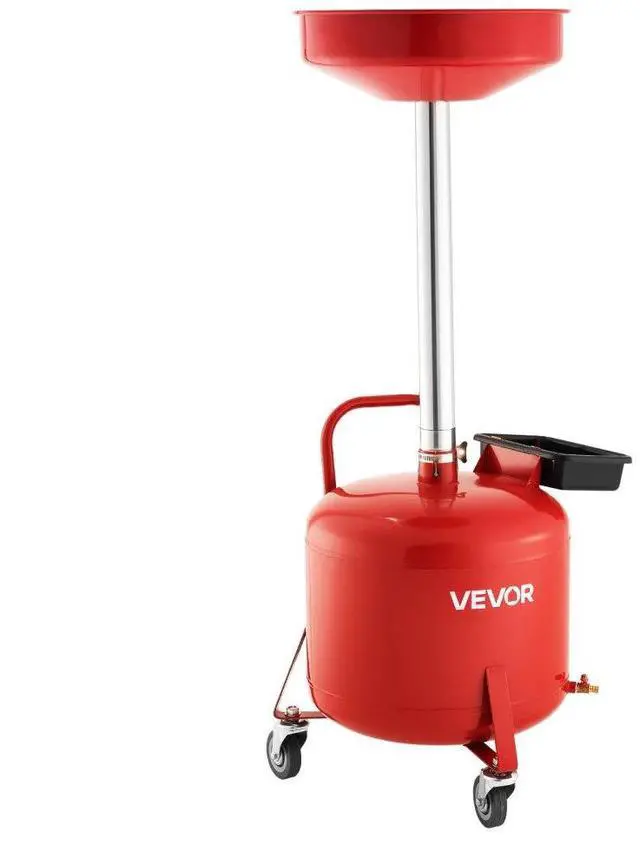 Main image of VEVOR Waste Oil Drain Tank 8 Gallon Industrial Fluid Drain Tank with Toolbox