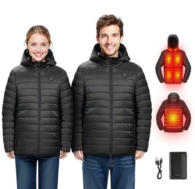 Main image of VEVOR Heated Jacket for Men with 7.4V Battery Pack Winter Soft Shell Liner M
