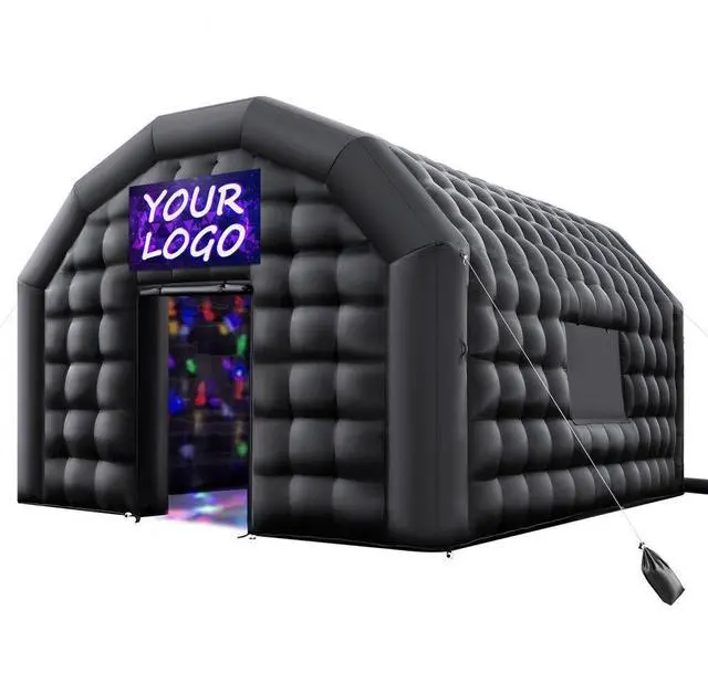 Main image of Inflatable Nightclub Tent with Blower 17.72x16.4x13.9 ft Portable Cube for Party
