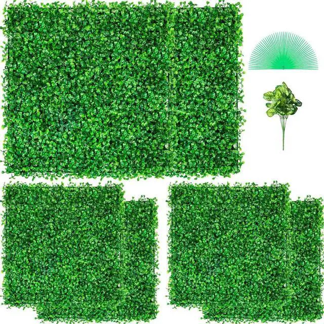 Alt view image 3 of 3 - VEVOR Artificial Boxwood Panel Hedge Decor 6pcs 20x20 Inches Privacy Fence Panel Grass