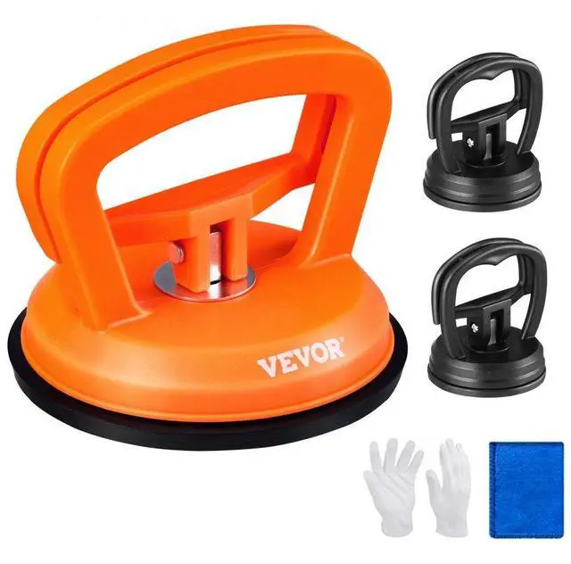 Alt view image 3 of 3 - VEVOR Dent Removal Kit, 3 Packs Suction Cups, Dent Puller Handle Lifter with Gloves and Cloth, Paintless Car Dent Puller Remover for Car Dent Repair, Glass, Tiles, Mirror Lifting and Moving