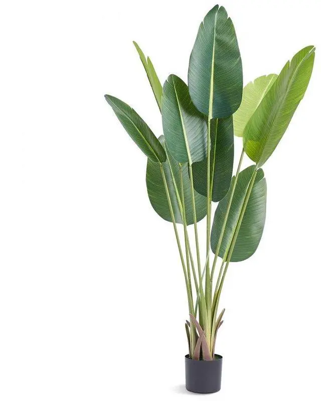 Alt view image 2 of 2 - VEVOR Artificial Birds Of Paradise Tree, 5 FT Tall Faux Plant, PE Material & Anti-Tip Tilt Protection Low-Maintenance Plant, Lifelike Green Fake Tree for Home Office Warehouse Decor Indoor Outdoor