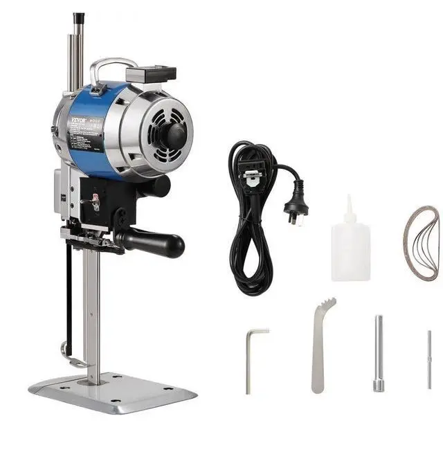 Alt view image 3 of 10 - VEVOR Fabric Cutter, 750W High-Speed Straight Knife Cloth Cutting Machine, 9.8" Alloy Steel Blade, Industrial Fabric Cutting Machine with Automatic Knife Sharpen, for Multilayer Fabric Leather Cloth