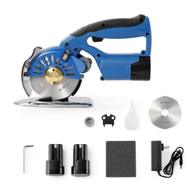 Alt view image 2 of 2 - VEVOR Fabric Cutter, 5-Speed Cordless Electric Rotary Fabric Cutting Machine, 1.1" Cutting Thickness, Octagonal Knife, with Replacement Blade and Battery Charger, for Multi-Layer Cloth Fabric Leather