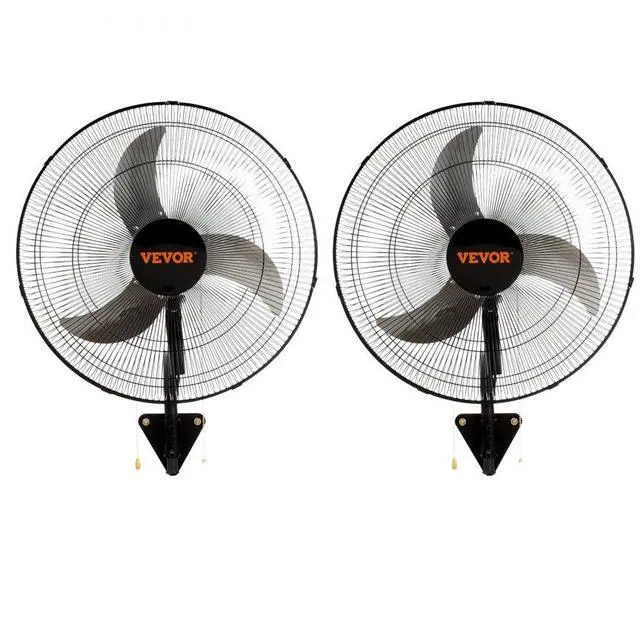 Alt view image 2 of 2 - VEVOR  Wall Mount Fan, 2 PCS 20 inch Oscillating, 3-speed High Velocity Max. 4000 CFM Industrial Wall Fan for Indoor, Commercial, Residential, Warehouse, Greenhouse, Workshop, Basement, Garage,Black