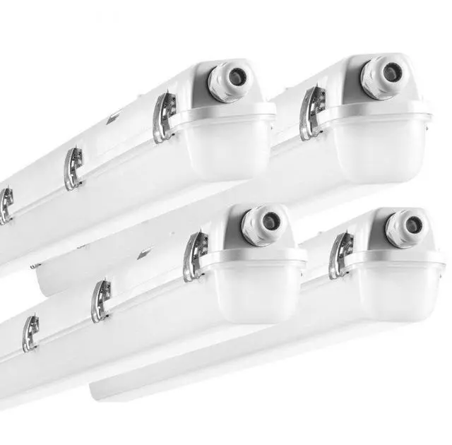 Alt view image 2 of 2 - VEVOR 4FT LED Vapor Tight Light, 60W, 7400LM Vapor Proof Light Fixture with 5000K IP65 Waterproof, for Outdoor Semi-Outdoor Cold Environments Parking Lot Warehouse Walk-In Freezer Car Wash, 4-Pack