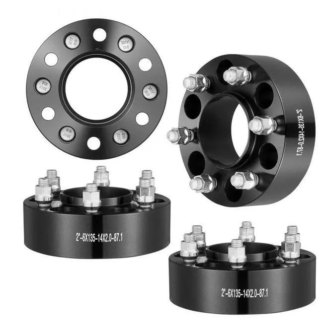 Alt view image 2 of 9 - VEVOR 2" 6"x5.3" Wheel Spacers Wheel Adapters 6 Lug Forged Spacer 4 PCS Black