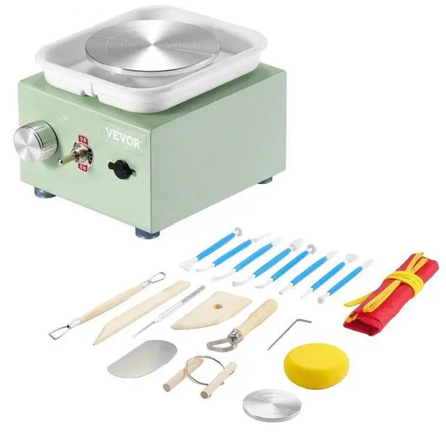 Alt view image 2 of 2 - VEVOR Mini Pottery Wheel Electric Ceramic Wheel Machine 0-320RPM Speed Green