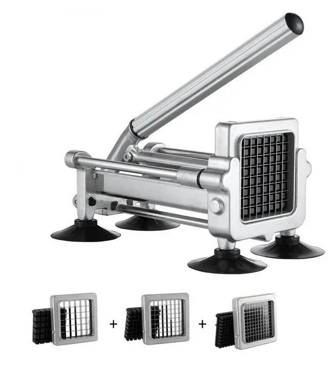 Main image of French Fry Cutter Stainless Steel Potato Vegetable Slicer Chopper 3 Blades