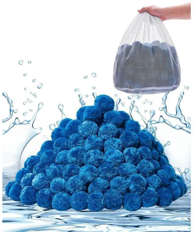 Alt view image 3 of 3 - Pool Filter Balls for Sand Filter Pump Swimming Pool 3.1 lbs Reusable Blue
