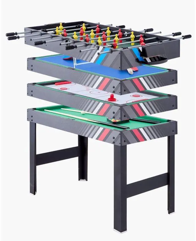 Alt view image 2 of 2 - VEVOR 48" Air Hockey Table 4-in-1 Combo Game Table Hockey Foosball Ping Pong Billiard