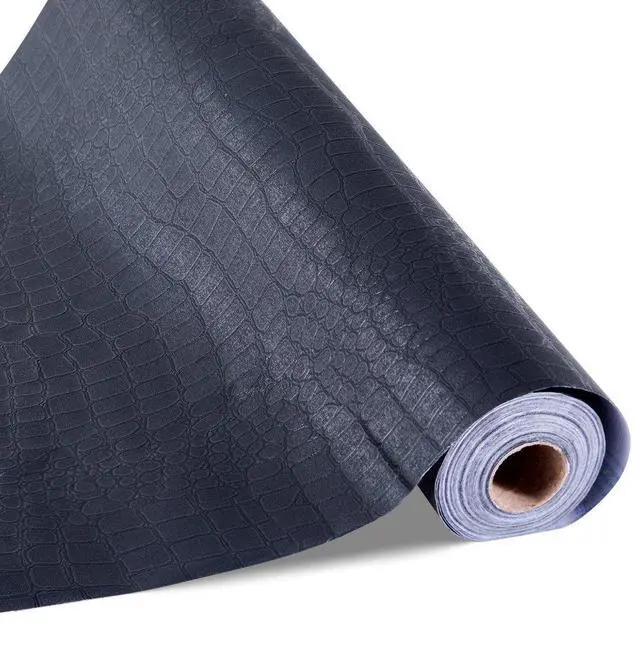 Main image of VEVOR Peel and Stick Wallpaper 15.7x393.7 in Black Cracked Waterproof