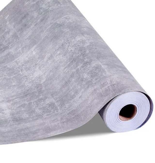 Main image of VEVOR Peel and Stick Wallpaper 15.7x590.5 in Dark Gray Industrial Waterproof