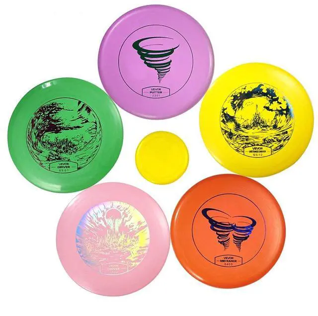 Main image of VEVOR Disc Golf Set with 5 Discs Mini Disc Marker for Beginners Outdoor Backyard