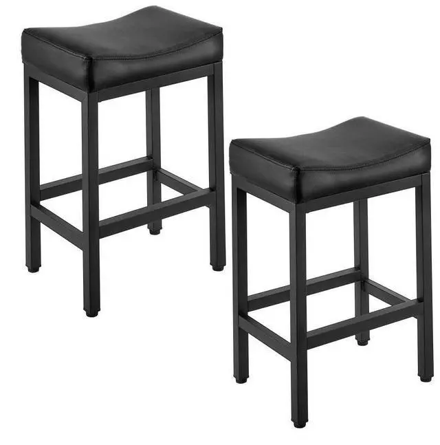 Main image of VEVOR 25 in Bar Stool Counter Height Barstool Saddle-Seat Kitchen Chair Set of 2