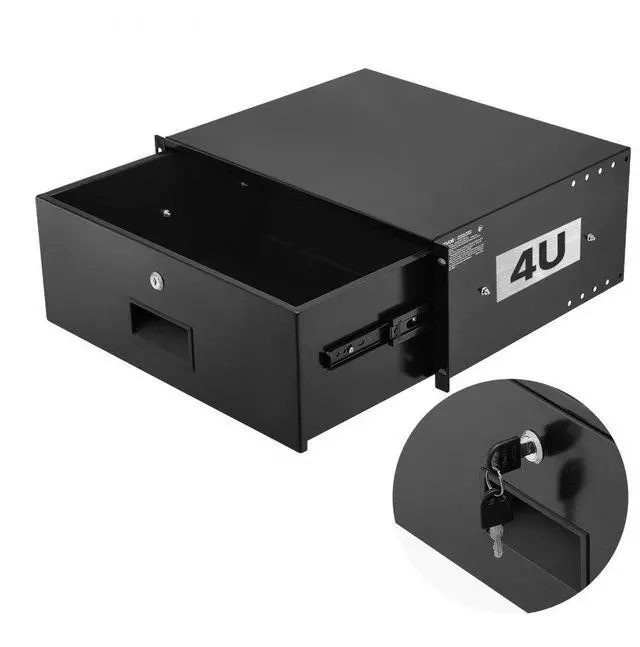 Main image of VEVOR 4U Rack Mount Drawer 50 lbs Lockable Drawer for 19 in Server Rack Cabinet