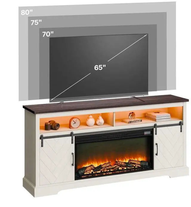 Main image of VEVOR Fireplace TV Stand 36-inch Electric Fireplaces for TVs up to 80 inches