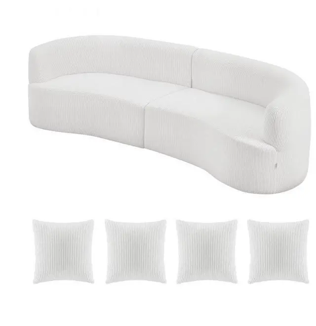 Main image of VEVOR 112 in Curved Modular Sofa Modern Luxury Sectional Couch with 4 Pillows