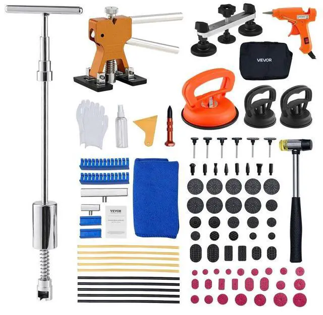 Main image of VEVOR Dent Puller Kit Car Body Bridge Lifter 100 PCS Paintless Hail Dent Remover